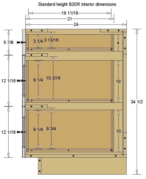 drawer base cabinet dimensions